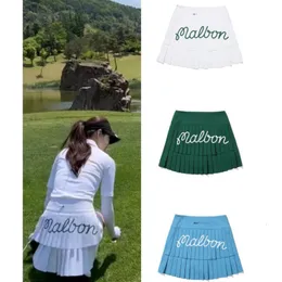 Saias de tênis para mulheres com dupla camada de golfe, calças pequenas plissadas impressas, pré-venda serão enviadas em 15 de junho 230203