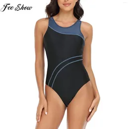 Women's Swimwear Womens One-piece Rash Guards Sleeveless Cutout Racerback Bodysuit Sports Surfing Diving Jumpsuit Bathing Suit Swimsuit