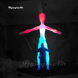 Artistic Giant Walking Inflatable Mannequin Puppet Parade Costume Alien Model Controlled Blow Up Dummy Suit For Stage Show