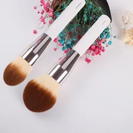 Makeup Tools 2pcsset Big size Powder Brush Foundation brushes contour Make up brush Beauty Cosmetics white handle 230204