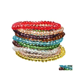 Fios com mi￧angas bohemian colorf bracelete de cristal com folhas el￡sticas de j￳ias de j￳ias de j￳ias de j￳ias