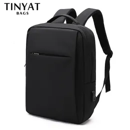 Mochila Tinyat Homens 156 polegadas Laptop Viagem de Negócios Impermeável Bolsa de Ombro para Adolescente Luz Grande Capacidade Escola 230204