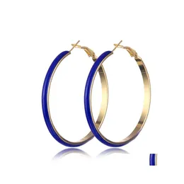 Hoop Huggie Geometric Colorf Enamel Earrings Drip Oil Candy Color Circle Earring Jewelry Gifts Drop Delivery Otvez