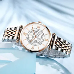 Zegarek 2023 GOLD Diamond Watches Women luksusowy zespół przyczynowy kreatywne lady