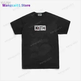 Wangcai01mens t-shirts Kith Floral Classic Children's Adult Sheple Sleeve T-shirt O-Neck Kith Cotton T Shirt Boy Kid Boys and Girls Funny Tops 0204H23