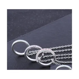 H￤nge halsband h￤ngsmycken kvinnor flickor v￤nner brev tryck ring halsband vipjewel droppleverans smycken dhg4c