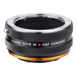 Lenses K F Concept CYE IV PRO CY ContaxYashica SLR Lens Mount to E Camera Body Adapter Ring with Matte Lacquer 230204