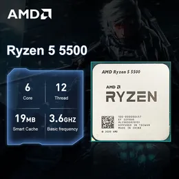 CPUS Ryzen 5 5500 R5 5500 36 GHz 6core 12 PROCESOR DE CPU CPU 7NM L316M AM4 para la placa base B550 230204