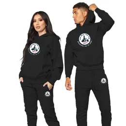 Męskie dresy męskie z kapturem męskie z kapturem z kapturem z kapturem solidny kolor męski zestaw bluza bluzatyczno -mody Masowe mens Casual TrackSuits Hooded Sportswear 230204