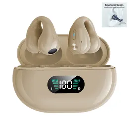 TWS mini trådlösa hörlurar öronklippsdesign Bluetooth -hörlurar Touch Digital Display Sports Earhook Headset Noise Refering Game Earbuds Q80 BH12 R15