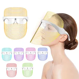 Masseur de visage 7 couleurs thérapie par la lumière LED masque de massage du visage anti-âge anti-rides masque Beatuy SPA soins de la peau propre serrer outil de beauté 230203