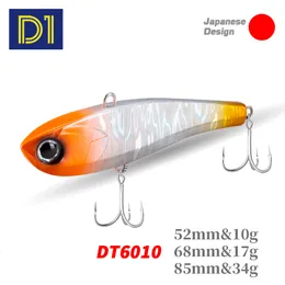 Baits Lures D1 Winter Lure Lipless Crank 85mm 34g Rattling and Vib for Long Casting Hard Bait Vibration Ice Fish Bass Fishing Goods 230204