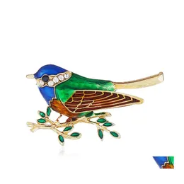 Pins Broschen Kreative Emaille Pins Vogel Mode Niedlichen Tier Brosche Unisex Frauen Männer Schmuck Colorf Stil Geschenk Drop Lieferung Otnug