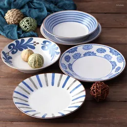 Plates Japanese Kitchen Ceramic Full Set Breakfast Dessert Snack Cutlery Serving Decorative Pratos Home Garden OA50PS