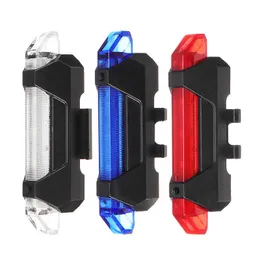 Bike Lights USB Rechargeable Waterproof Mountain Lamp Warning Cycling Taillight LED Headlight Tail Light For Electric Scooter 230204