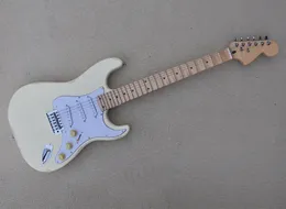 6 Strings Cream Relic Guitar Guitar com Maple Artlebox SSS Pickups White Pickguard pode ser personalizado