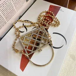 Shoulder Bags Mini Metal Box Bag Women's New Fashion Network Red Versatile Rhombus Chain Single Shoulder Messenger