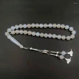 Strand Blue Light Resin Tasbih Rosary Bead Islamic Adha Eid Gift Misbaha Jewelry Apond