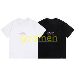 メンズファッションブランドブラックホワイトTシャツサマーショートスリーブTEESMEN MEN WOMENS DIGITAL GRADIENT LETTER PRINT PRINT TOPS SIZE XS-L