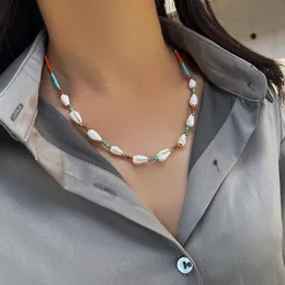 Чокерские женские ракушки ожерелья браслеты устанавливают натуральные море