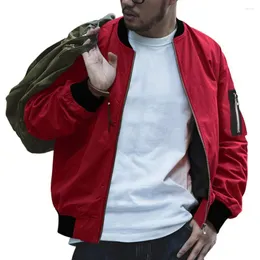 남성 자켓 세련된 비행 재킷 레트로 남성 코트 파인 스티치 지퍼 포켓 드레싱