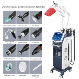 Facial analysis microdermabrasion skin deep cleaning hydralasfacial machine oxygen mesotherapy gun RF lift face rejuvenation hydro 10 in1