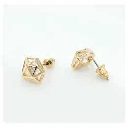 Stud Geometric Earrings Cz Zirconia Crystal Ear Nanashop Drop Delivery Jewelry Dholu