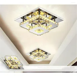 Потолочные светильники, современная хрустальная светодиодная люстра, светильник заподлицо для гостиной, спальни, домашний декор, AC95-260V