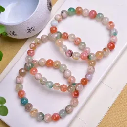 Strand Natural Gem Blossoms Cherry Agates Stone Stone para jóias Fazendo colar de pulseira Diy Charme redondo LOLHO 7,5mm