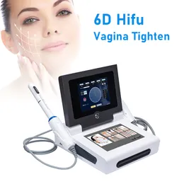 Annan skönhetsutrustning 6D HIFU Vaginal föryngring HIFU Face Lifting Machine HIFU System 2 HANDLAR 10 CATRIDGES