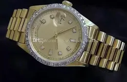 Com a caixa original Luxury Fashion Watches de alta qualidade 8k Diamante de ouro amarelo Borte
