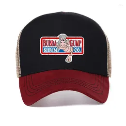 Boll Caps Bubba Gump Cap Shrimp Co. Truck Baseball Men Women Sport Summer Mesh Snapback Hat Forrest Justerbar