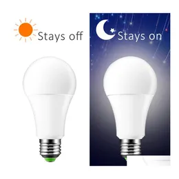 Led Bulbs Sensor Bb Dusk To Dawn Light 7W Ac220V 110V Ip44 Outdoor Porch Lights Night Smart On/Off Lamp Drop Delivery Lighting Bbs Dhs87