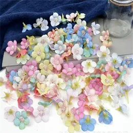 2cm Multicolor Daisy Flower Heads Mini Silk Artificial Flowers for Wreath Scrapbooking Home Wedding Decoration GC1886