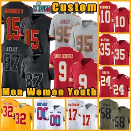 15 Patrick Mahomes Travis Kelce Isiah Pacheco voetbalshirts Juju Smith-Schuster Chiefes Chris Jones L'Jarius Sneed Kansases City Edwards-Helaire Trent McDuffie