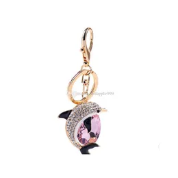 Principais an￩is de moda Crian￧a fofa de golfinho de cristal requintado shinestone card f￪meas acess￳rios pendentes de entrega de j￳ias de entrega de j￳ias dhosi