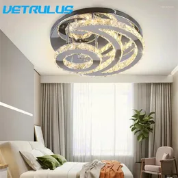 Luzes de teto Lâmpadas de cristal modernas Chandelier Living Dining Room Home decorativa Decorativa LED LEZNA NORDIC INLUSIDADE DE LUTARES DE