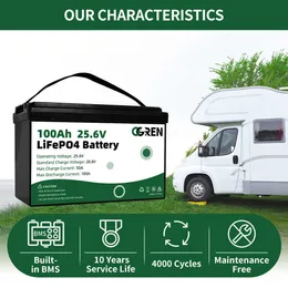 24V LifePO4バッテリー大容量200AH 100AH 12Vソーラー、RV、バン