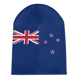 Berets Nation Zealand Flagge Land Strickhut für Männer Frauen Jungen Unisex Winter Autumn Beanie Cap Warm Motorhaube