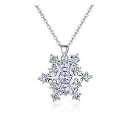 Colares de pingentes colar de flocos de neve com pedra de cristal cz para mulheres meninas floco de neve shining shinstone neve pingentes de nanasashop gota dhfaf