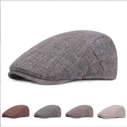 Berretto da pittore Cappello retrò artistico stile britannico Berretto piatto in cotone da uomo Primavera Anatra con lingua in avanti Cappelli caldi berretti Manicotto Vintage regolabile Casual Gatsby maschile BC253