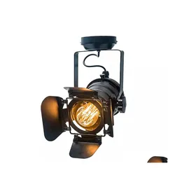 Pendant Lamps Vintage Ceiling Light Chandeliers Industrial Black Four Leaf Iron Adjustablelight For Living Room Lighting Cl134 Drop Dhysz