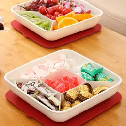 Plates Divided Serving Dishes With Lid Tray For Veggie Fruit Candy Snack Party Durable Nuts Seeds Dry Fruits Plate