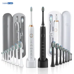 Zahnbürste, elektrische Schallzahnbürste, 8 Bürstenköpfe, intelligente Ultraschall-Zahnaufhellung, wiederaufladbare Zahnbürste für Erwachsene, Sarmocare S100 230203