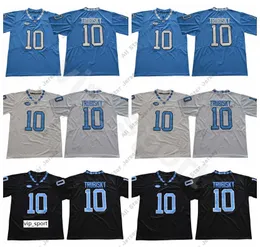 American College Football Indossare Nuovo stile Mitchell Trubisky Calcio North Carolina Tar Heels Maglie College Nero Alternato Bianco Blu Squadra Cucita Università