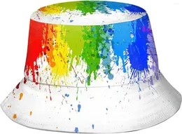 قبعات الكرة LGBT مثلي الجنس pansexual مثلية الشفاه قوس قزح طباعة قبعة دلو للرجال النساء المراهقات السفر شاطئ الشمس صيد الجولف القبعات