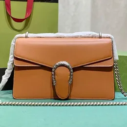 Bolsa de ombro em corrente Mulheres da bolsa Dionysu Bolsa Crossbody Purse Brown Bolsas de Mensageiros de Couro Genuínas Cristal Cabine de Cabeça