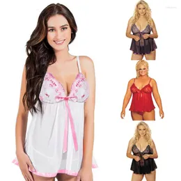 Women's Sleepwear Plus Size 6XL Sexy Lingerie Women Eroticl Hollow-out Mujer Underwear Sex Costumes Ladies Lace Slips Porno