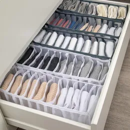 Storage Boxes Dormitory Closet Organizer For Socks Home Separated Underwear Box 7 Grids Bra Foldable Drawer