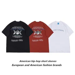 Männer und Frauen Europa und die Vereinigten Staaten Hiphop Hip Hop Rap T-Shirt High Street Kurzarm-Oversize-Oberteil